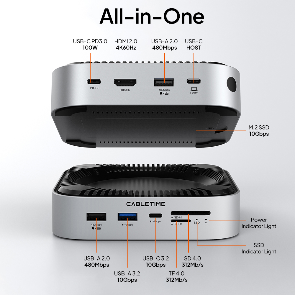 CABLETIME 9 IN 1 Mac Mini M4 D - Mac Laptop Accessories recension och pris