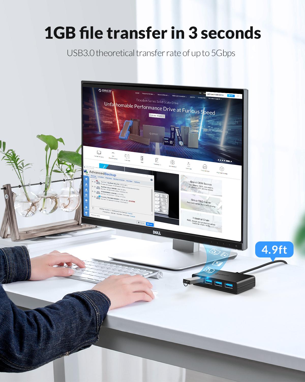 ORICO Hub USB 4 Ports Multi US - Laptop Accessories For Programmers recension och pris