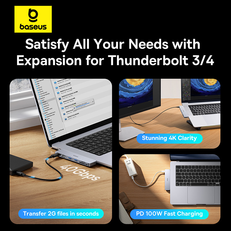 Baseus Dual USB-C Hub to HDMI- - Mac Laptop Accessories recension och pris
