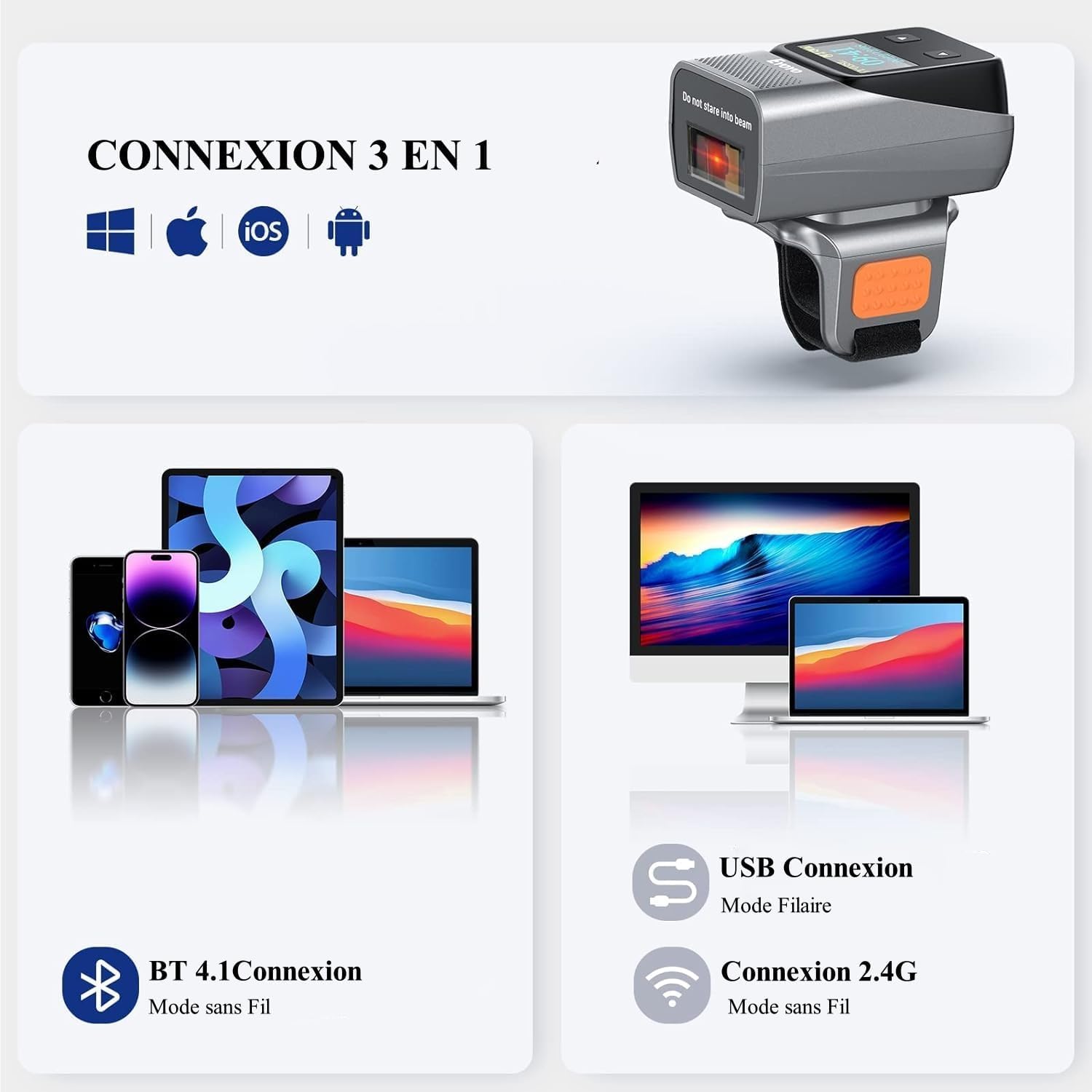 Eyoyo Wearable 1D Barcode Scan - Fingerprint Reader Usb recension och pris