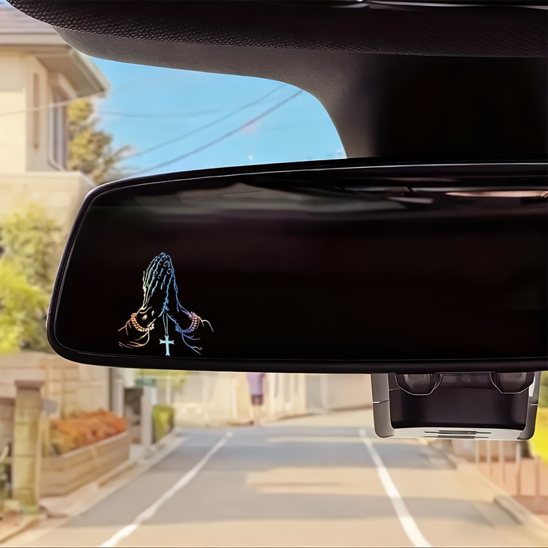 Praying Hands Vinyl Rearview M - Laptop Accessories Stickers recension och pris