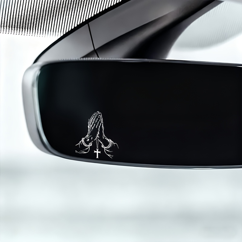 Praying Hands Vinyl Rearview M - Laptop Accessories Stickers recension och pris