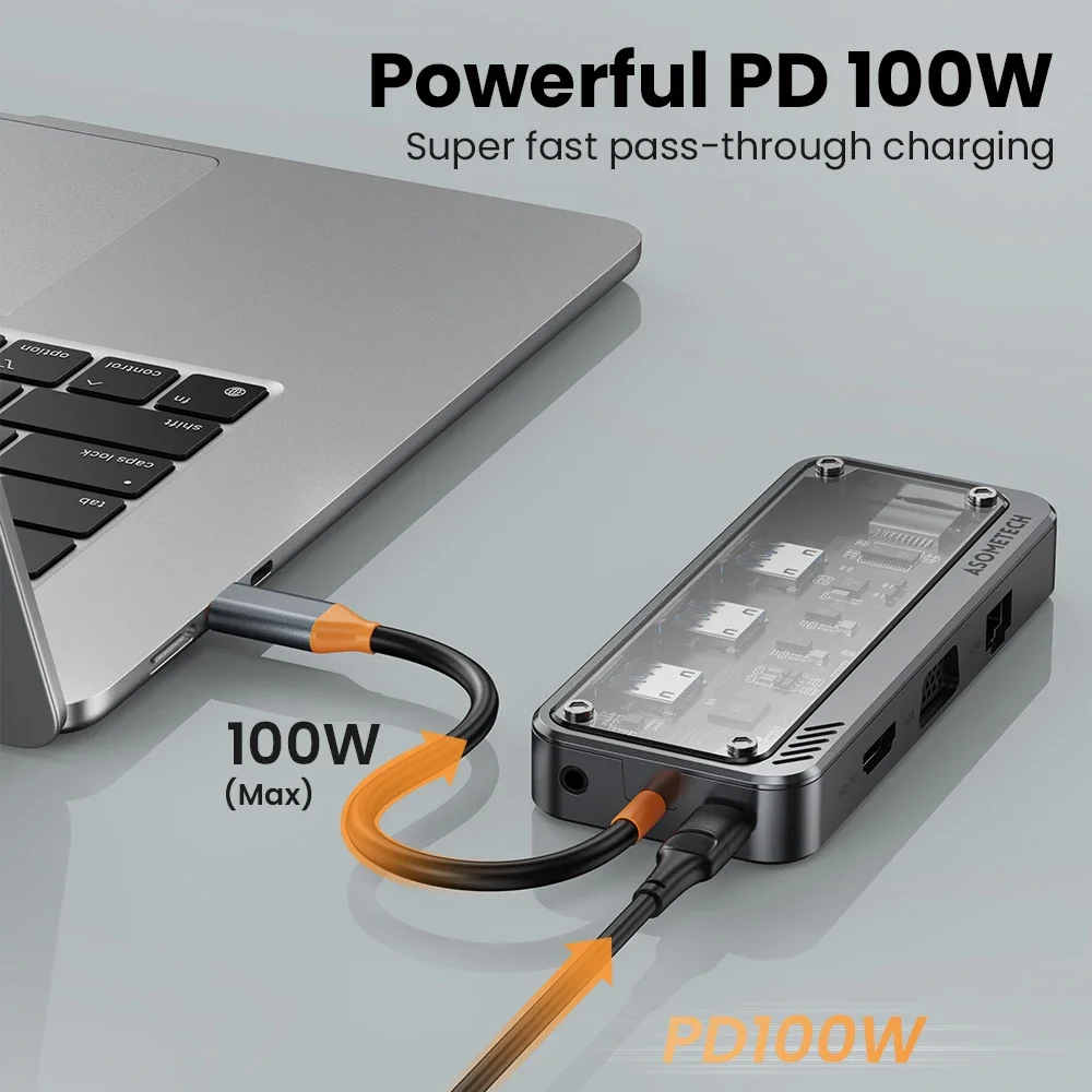 10 In 1 Hub Usb 3.0 Type C To  - Laptop Accessories For Programmers recension och pris