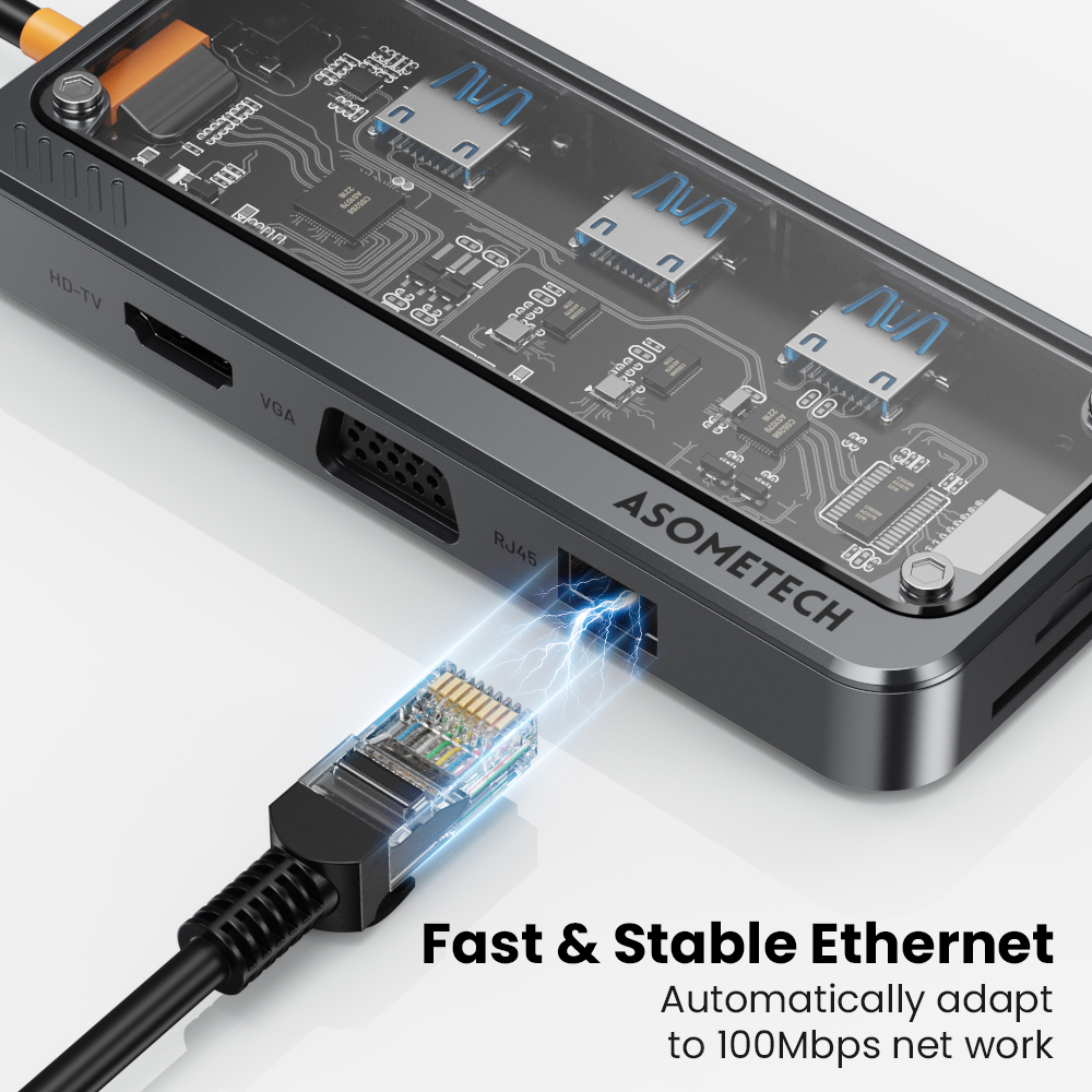 10 In 1 Hub Usb 3.0 Type C To  - Laptop Accessories For Programmers recension och pris